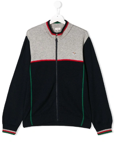 Paul Smith Junior Teen Knit Waistcoat In Grey