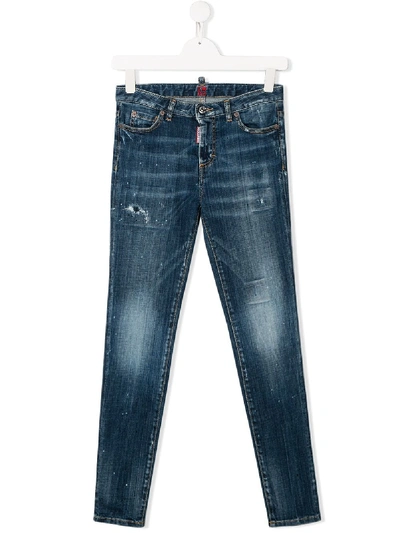 Dsquared2 Kids' Classic Skinny Jeans In Blue
