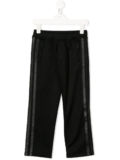 Dsquared2 Kids' Straight-leg Jogging Trousers In Black