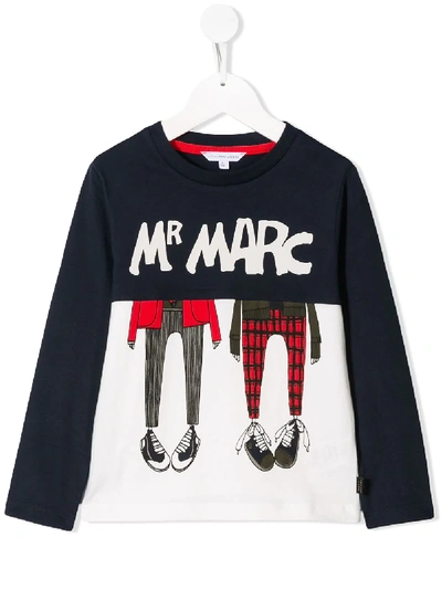 Little Marc Jacobs Kids' Mr Marc Sweatshirt In Blue