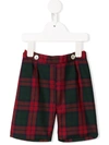 Siola Check Print Shorts In Red