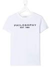 Philosophy Di Lorenzo Serafini Teen Logo Print T-shirt In White