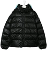 Ai Riders On The Storm Kids' Zipped Padded Jacket In Black