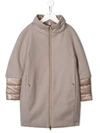 Herno Kids' Padded Cocoon Coat In Grey