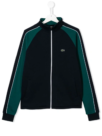 Lacoste Teen Sports Jacket In Blue