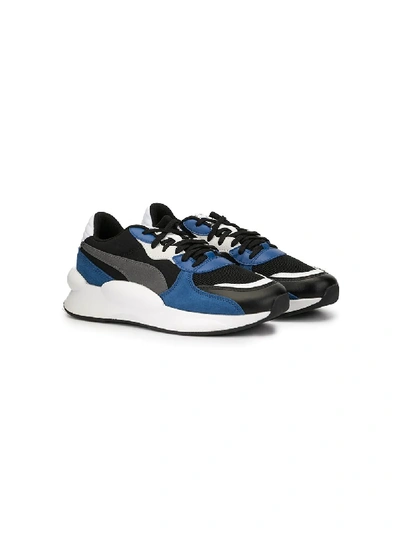 Puma Kids' Panelled Sneakers In Blue