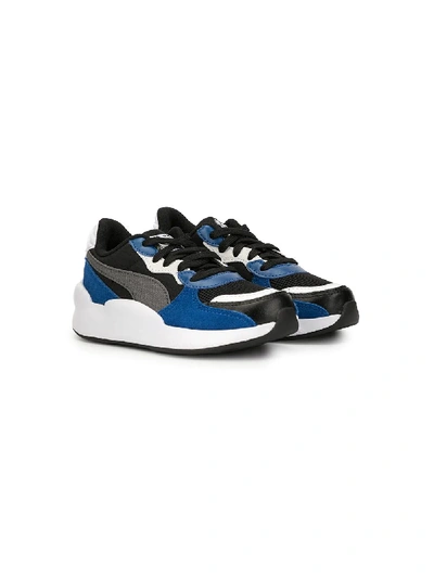 Puma Kids' Panelled Sneakers In Black