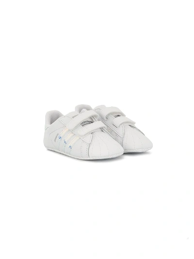 Adidas Originals Babies' Superstar Crib Shoes In White