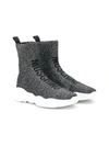 Moschino Kids' Metallic Threading Boots In Silver