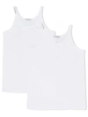 Dolce & Gabbana Set Of 2 Cotton Jersey Tank Tops In White
