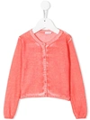 Il Gufo Faded Finish Cardigan In Pink