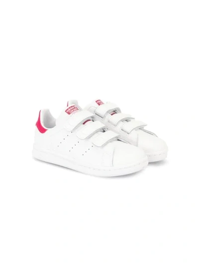 Adidas Originals Kids' Stan Smith Faux Leather Sneakers In White