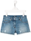 BALMAIN DISTRESSED JEAN SHORTS