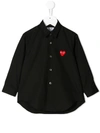 Comme Des Garçons Logo Patch Shirt In Black
