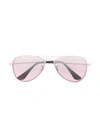 Ray-ban Junior Kids' Aviator Sunglasses In Pink