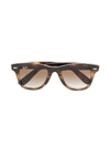 Ray-ban Junior Kids' Wayfarer Square Frame Sunglasses In Brown