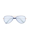 Ray-ban Junior Kids' Aviator Sunglasses In Blue