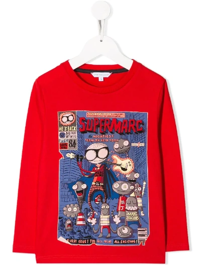 Little Marc Jacobs Kids' Printed Sweatshirt In Red