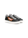DSQUARED2 ICON PATCH-EMBELLISHED SNEAKERS