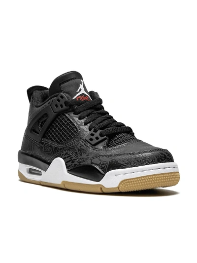 Jordan Kids' Air  4 Retro Se "laser Black/gum" Sneakers