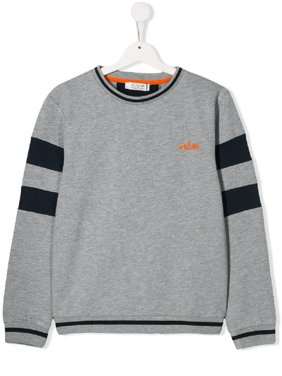 Cesare Paciotti 4us Teen Embroidered Logo Sweatshirt In Grey