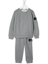 Stone Island Junior Kids' Logo Patch Two-piece Tracksuit In Grey