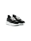 Young Versace Reaction Sneakers In Black