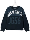 John Galliano Printed Sweatshirt In Blue