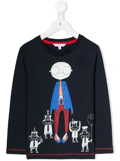 Marc Jacobs Kids' Mr Marc Print T-shirt In Blue
