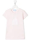 Lanvin Enfant Sequin Logo T-shirt In Pink
