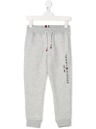 Tommy Hilfiger Junior Kids' Logo Print Joggers In Grey