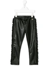 Simonetta Ruffle Trim Trousers In Black