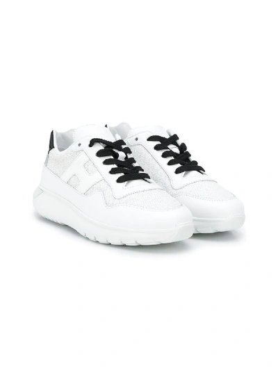 Hogan Kids' Lace-up Trainers In White
