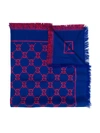 Gucci Kids' Scarf With Logo In Blue