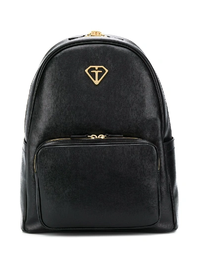 Gallucci Kids' Textured Logo Backpack In Black