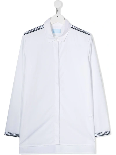 Lanvin Enfant Teen Logo Band Shirt In White