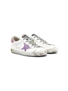 Golden Goose Kids' Star Patch Sneakers In White