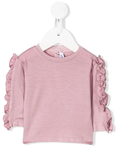 Aletta Babies' Ruffle Sleeve Blouse In Pink