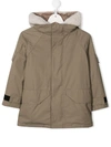 YVES SALOMON ENFANT HOODED SHEARLING LINED JACKET