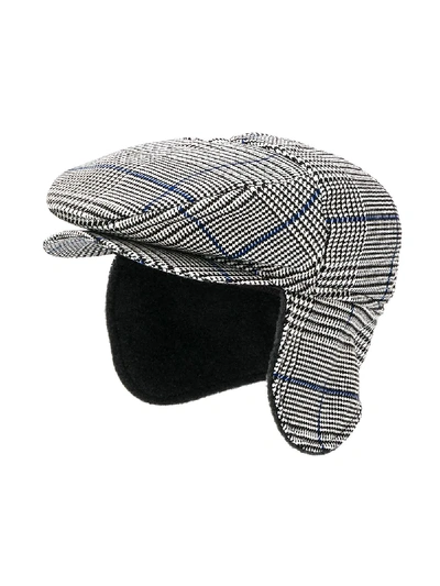 Colorichiari Kids' Glen Check Cap In Black