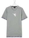 Diadora Junior Teen Logo Print T-shirt In Grey