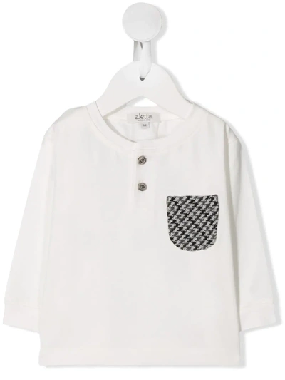 Aletta Babies' Contrast Pocket T-shirt In White