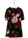 DOLCE & GABBANA FLORAL PRINT SHORT-SLEEVED DRESS