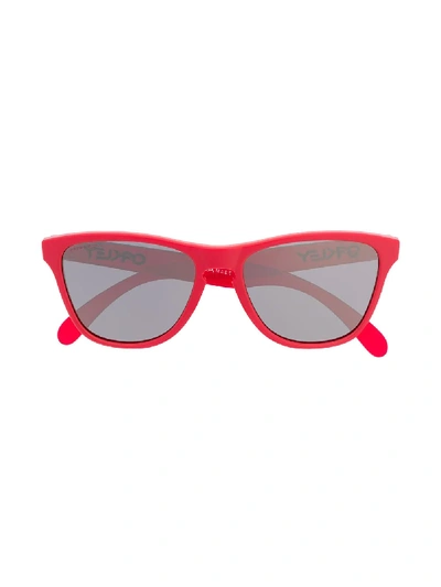 Oakley Kids' Frogskins Xs Square-frame Sunglasses In Red