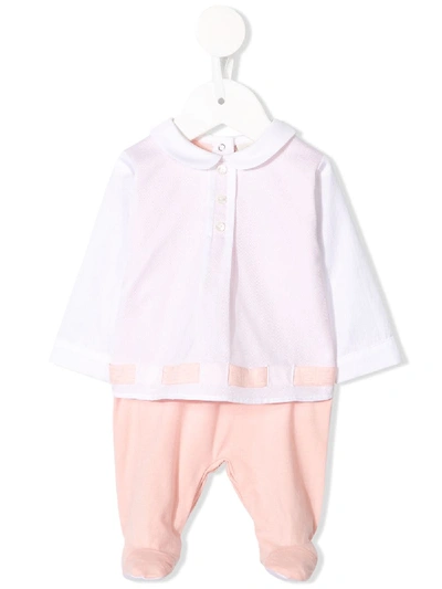 Fendi Babies' Ff Ribbon Pajamas In White
