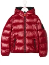 Save The Duck Kids' Hooded Puffer Jacket In Red