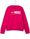 DIESEL TEEN LOGO PATCH SWEATSHIRT