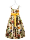 DOLCE & GABBANA FLORAL PRINT EMPIRE LINE GOWN