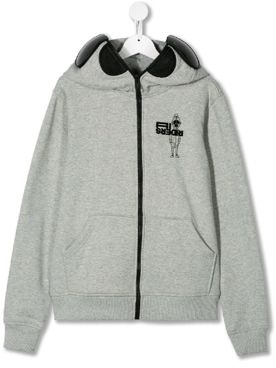 Ai Riders On The Storm Teen Lens Integrated Hoodie In Grey