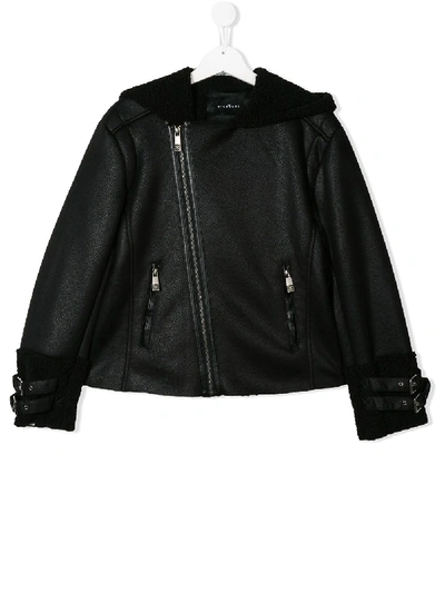 John Richmond Junior Teen Faux Leather Jacket In Black